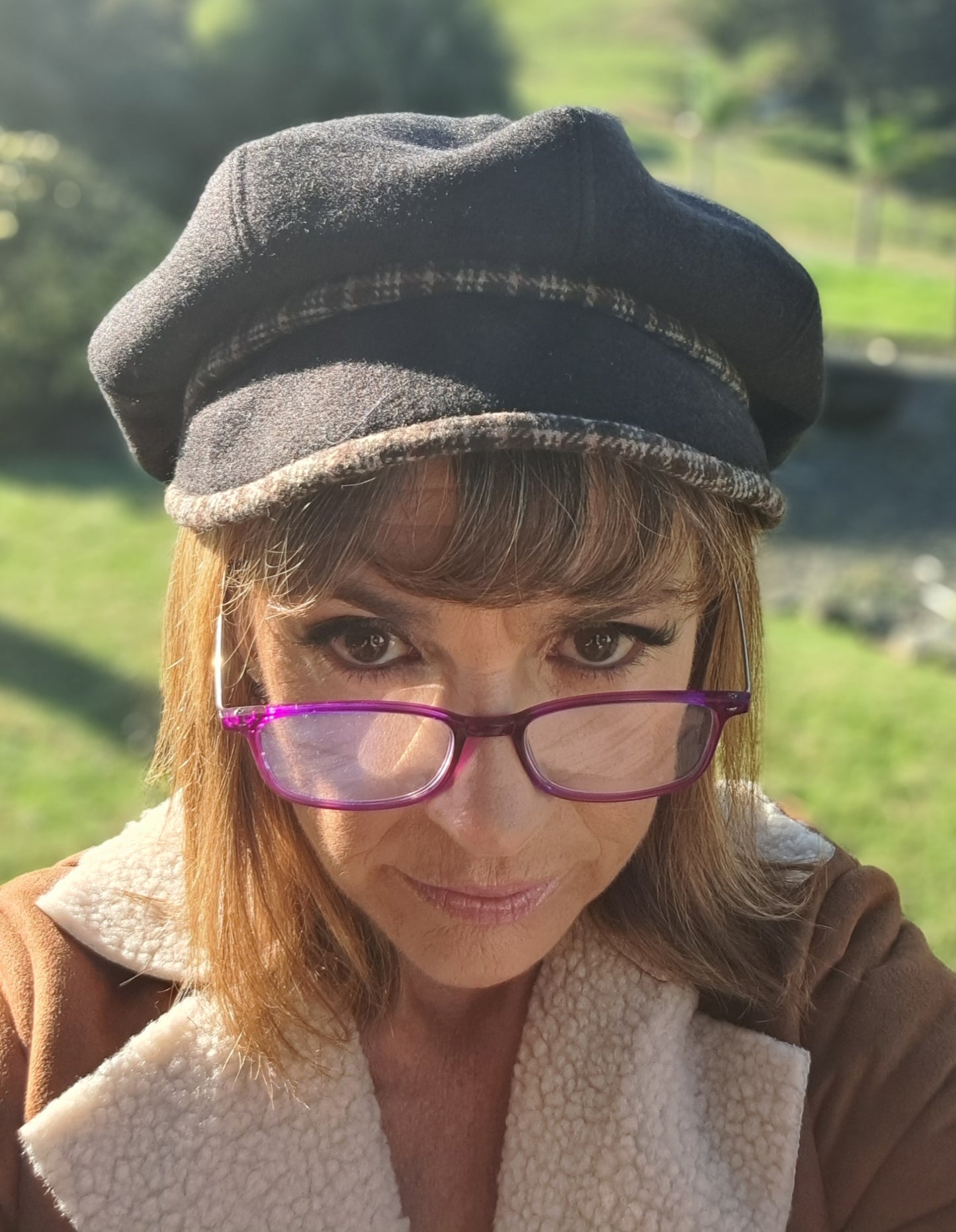 Winter Plaid Duck Bill Hat