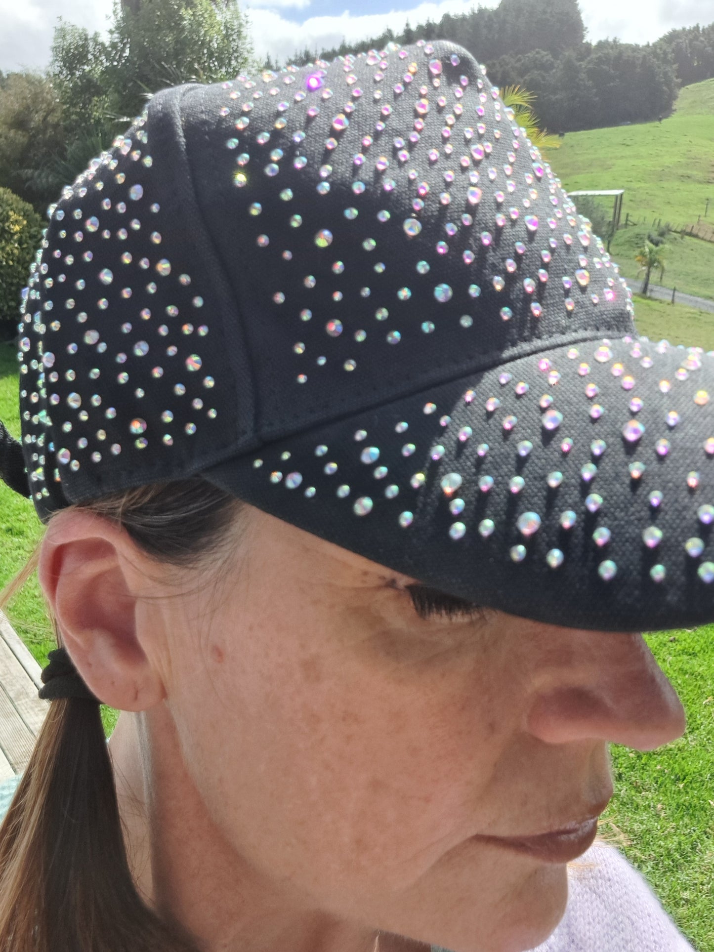Sequin & Rhinestone Cap