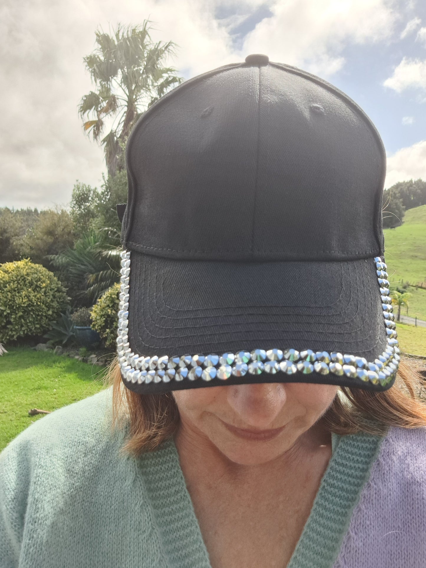 Rhinestone Brim Cap