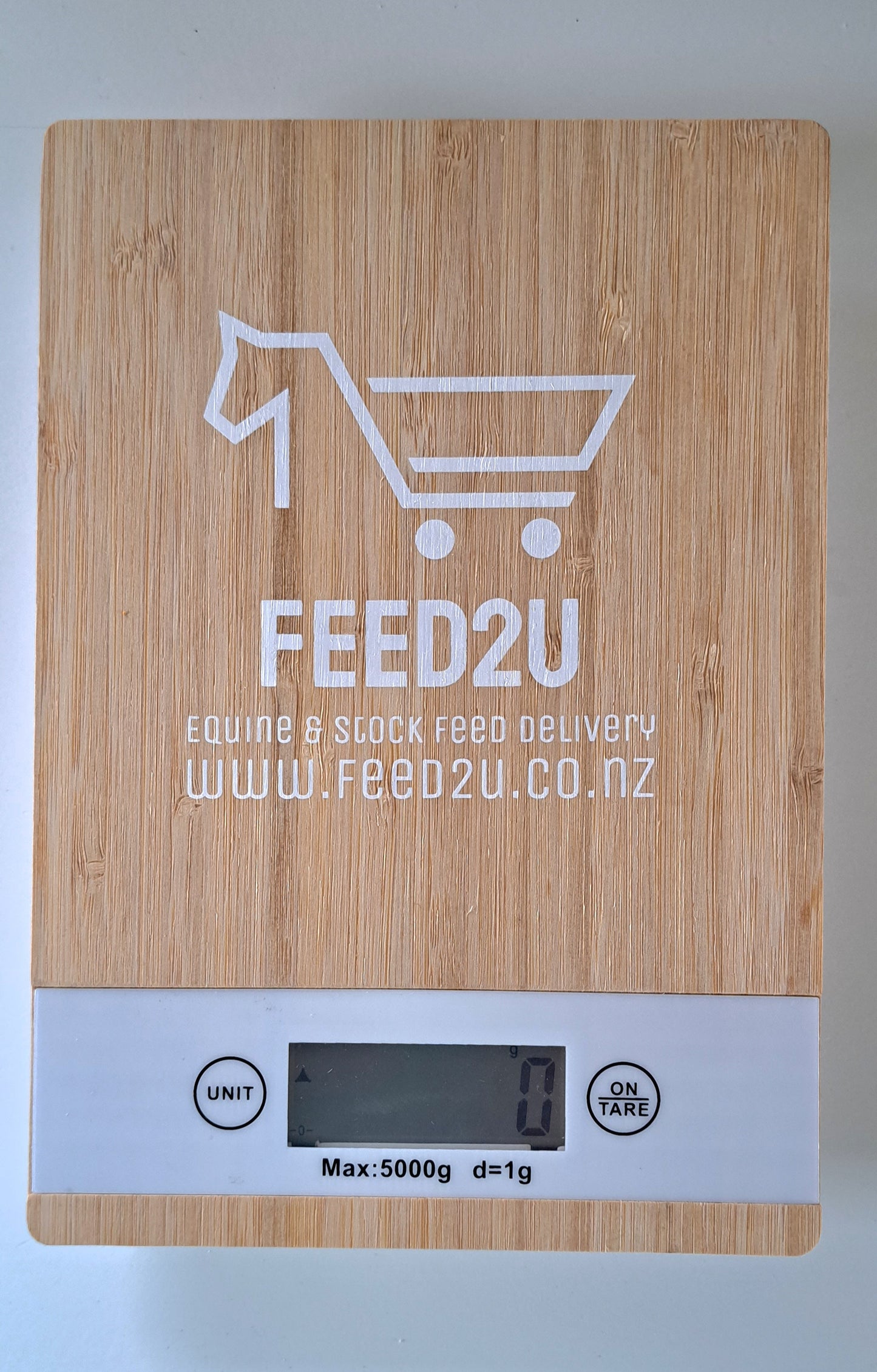 Feed2U Bamboo Feed Scale