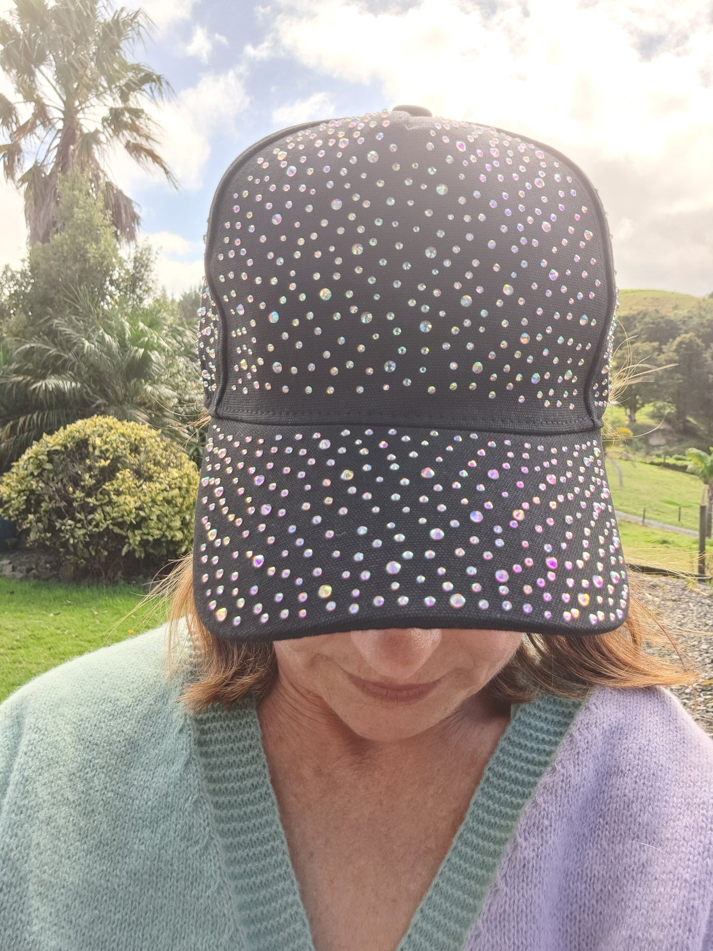 Sequin & Rhinestone Cap