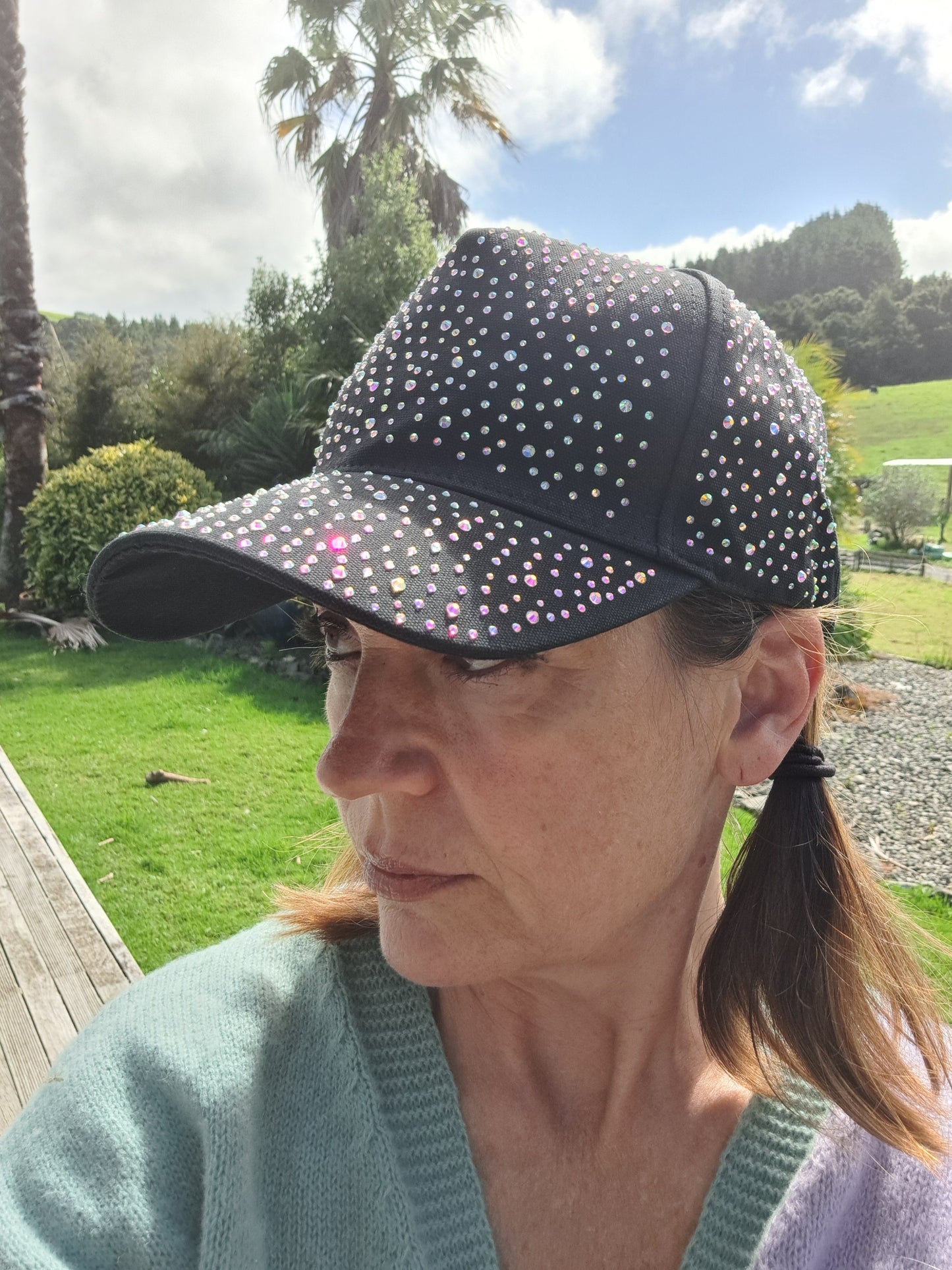 Sequin & Rhinestone Cap