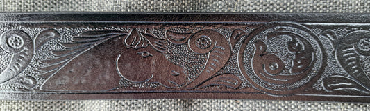 Square Horse Heads Embossed