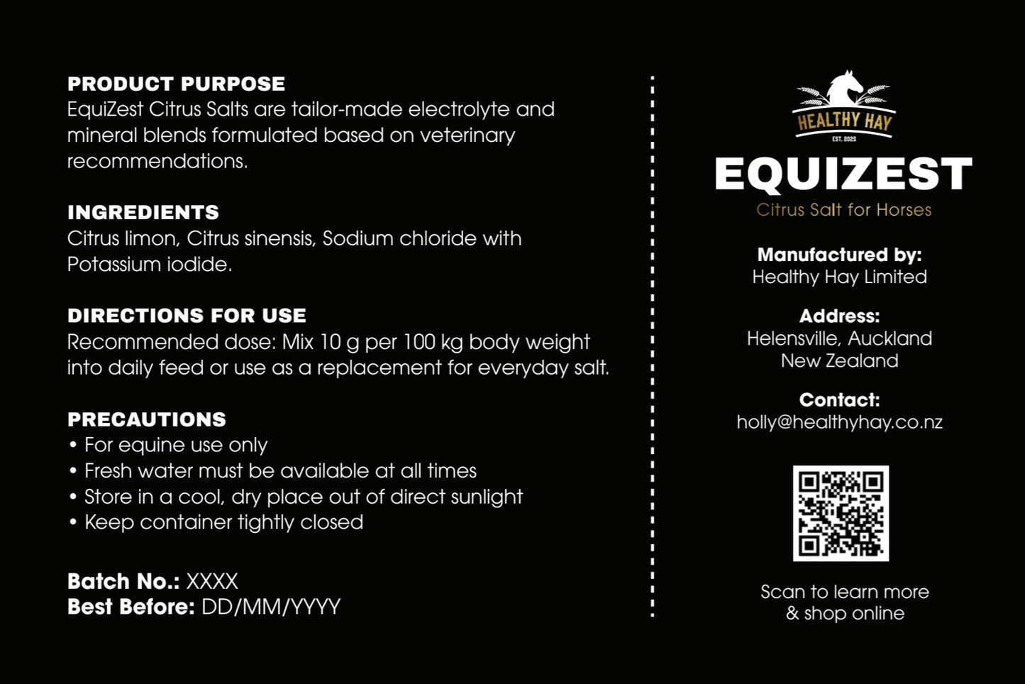 EquiZest Citrus Salt 1Kg