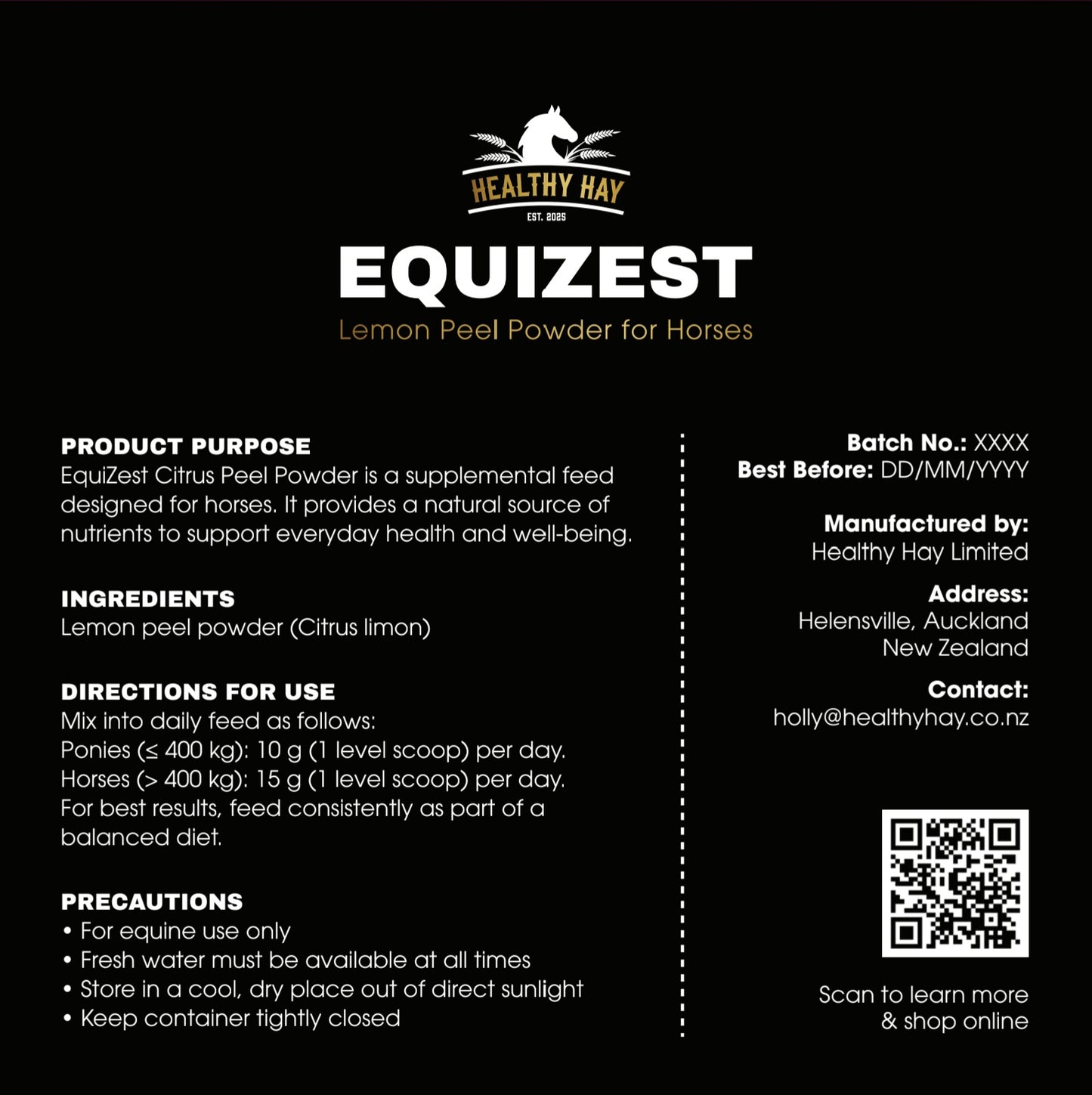EquiZest Lemon Peel Powder