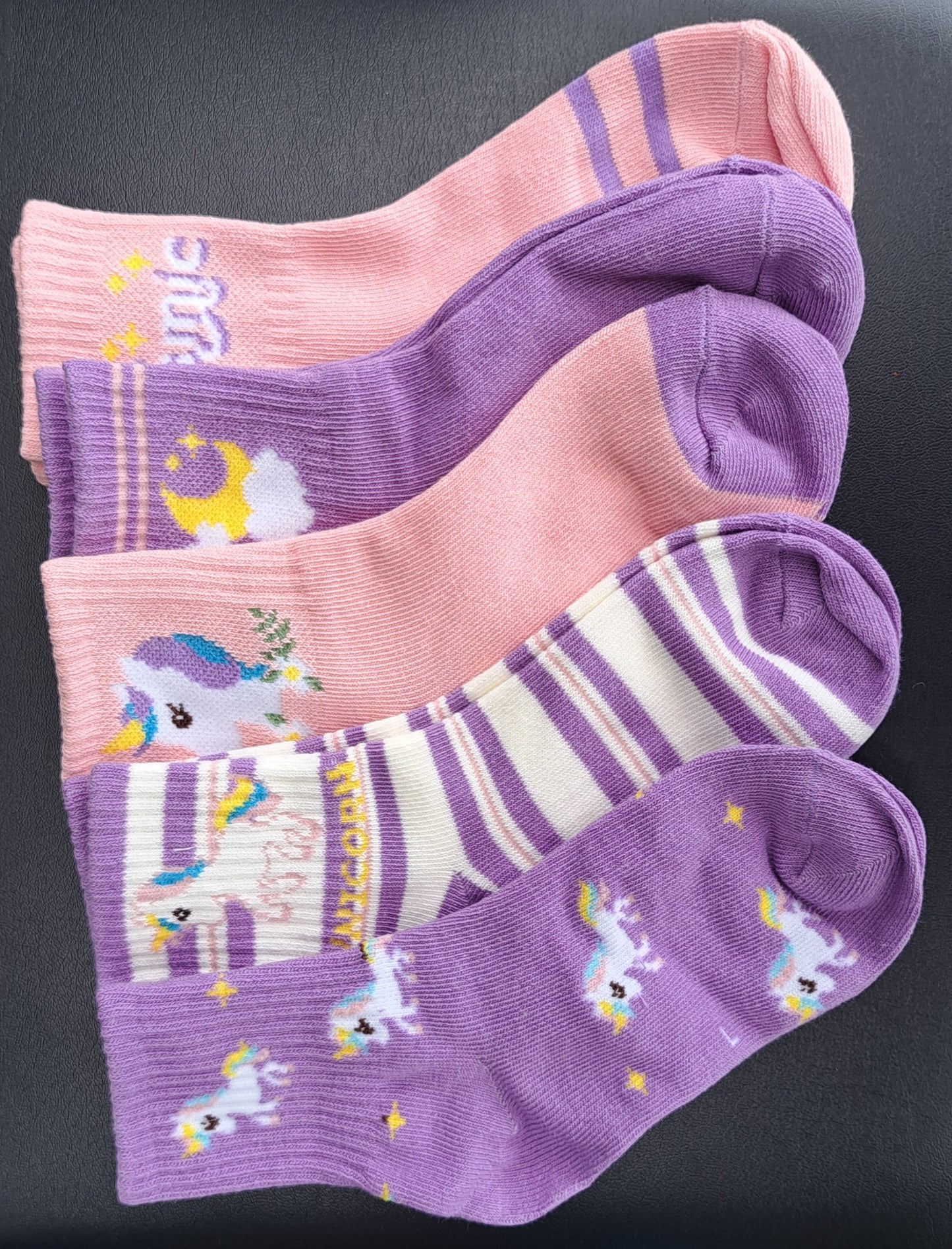 Kids/Toddlers Unicorn Socks - Pack of 5