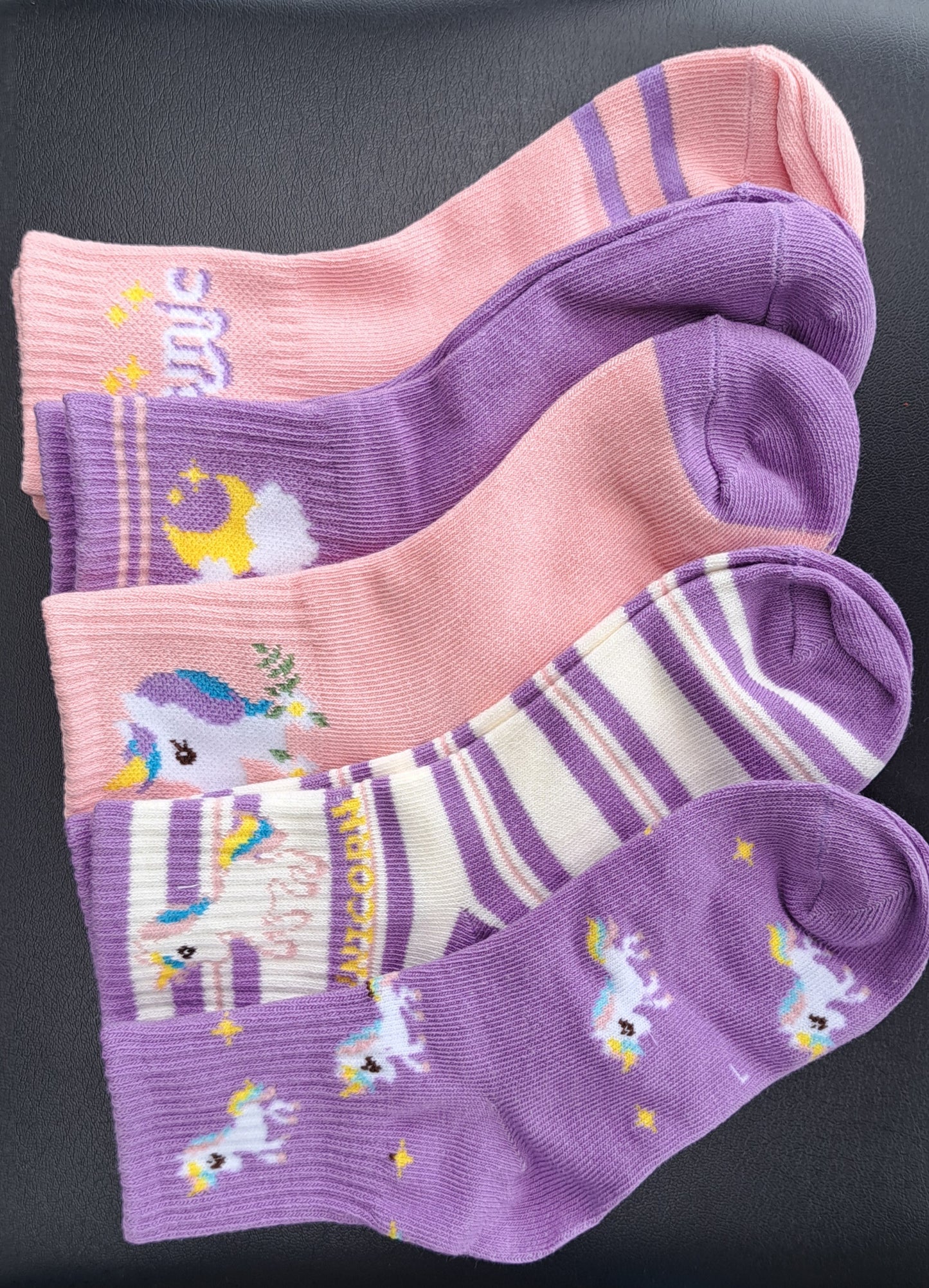 Kids/Toddlers Unicorn Socks - Pack of 5